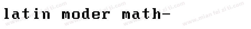 latin moder math字体转换